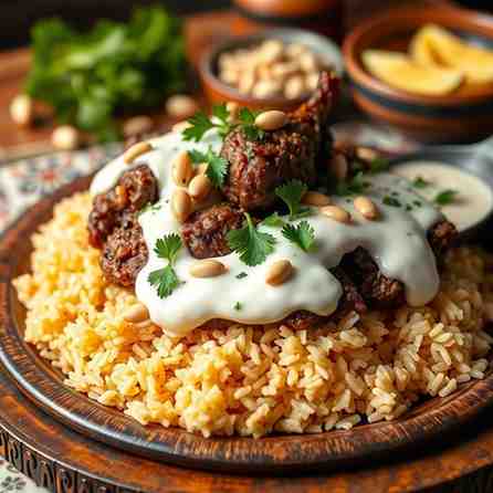 Mansaf with Jameed - Whole Milk Yogurt Recipe